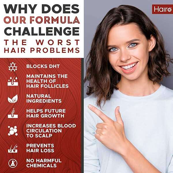 DHT Blocker Hair Growth Supplement - High Potency Biotin & Saw Palmetto for Hair Regrowth - Natural Hair Loss Treatments for Women & Men - Helps Stimulate Hair Follicle Growth - Image 4