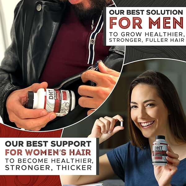 DHT Blocker Hair Growth Supplement - High Potency Biotin & Saw Palmetto for Hair Regrowth - Natural Hair Loss Treatments for Women & Men - Helps Stimulate Hair Follicle Growth - Image 6