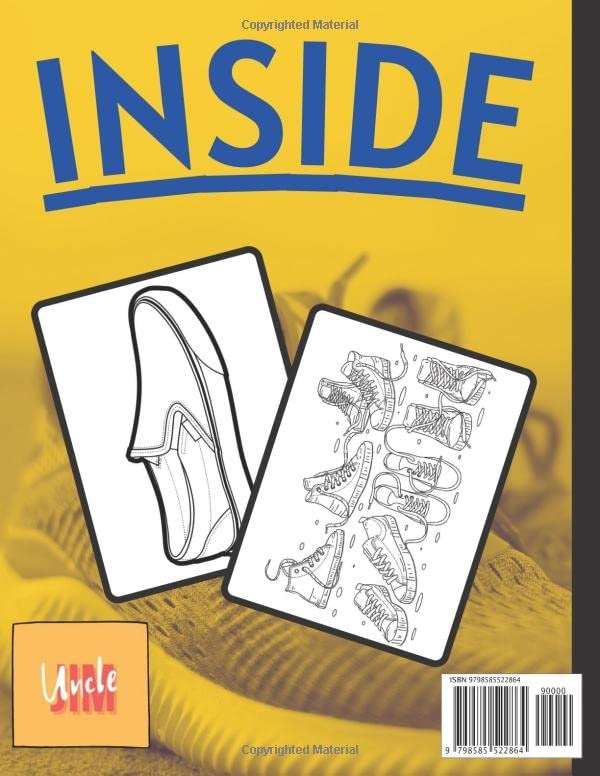 Shoes And Footwear: Coloring Book Sneakers Street Fashion for Kids and Adults - Image 2