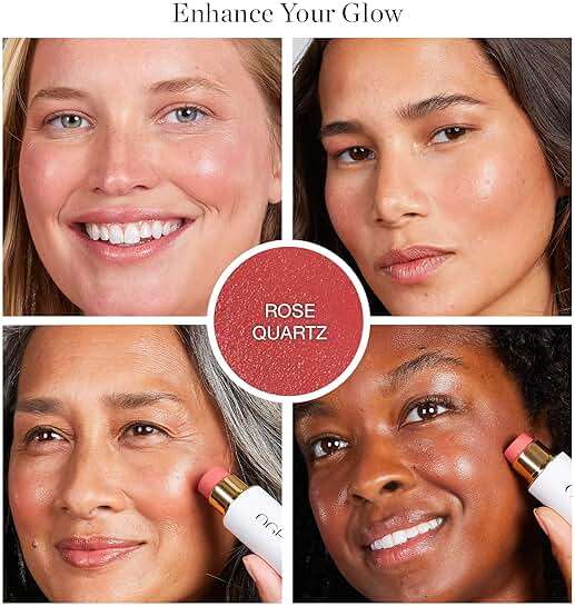 Ogee Sculpted Face Stick (ROSE QUARTZ - ROSE BLUSH) Certified Organic Blush Stick - Multi-Use Cream Blush Stick for Cheeks, Lips & Face - Image 2