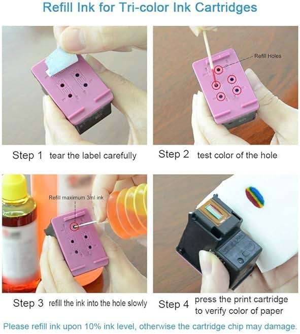 Aomya Universal Dye Ink Refill Kit for HP Canon EPN Brother Lexmark Refill kit Compatible Cartridges Refillable Cartridge CISS CIS System 4 Color Set (3BK, C, M, Y) - Image 7