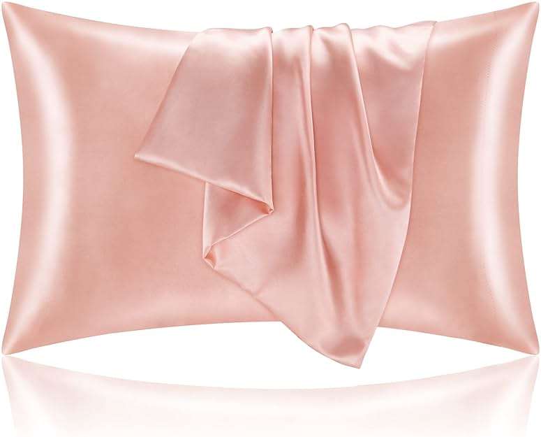 BEDELITE Satin Pillowcase for Hair and Skin, Super Soft and Cooling Similar to Silk Pillow Cases 2 Pack with Envelope Closure, Gift for Women Men(20"x26" Standard Size, Coral) - Image 1