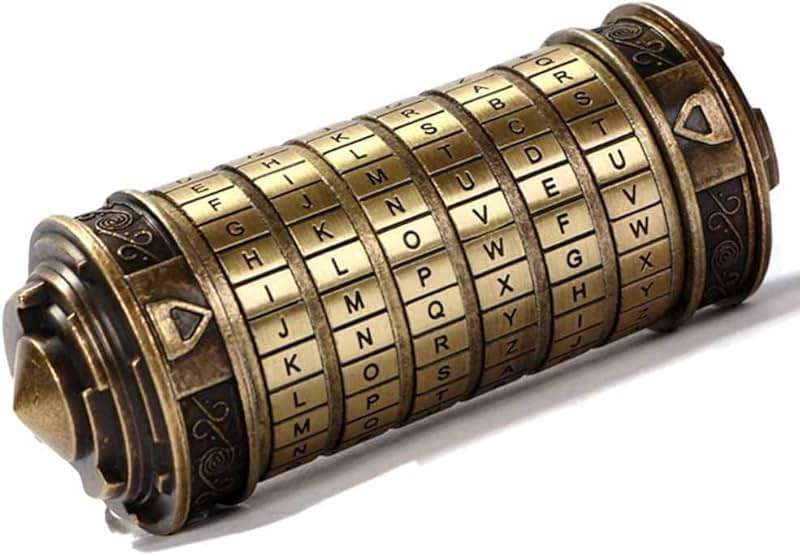 Cryptex Da Vinci Code Mini Cryptex Lock Puzzle Boxes with Hidden Compartments Anniversary Valentine's Day Romantic Birthday Gifts for Her Gifts for Girlfriend Box for Men - Image 1