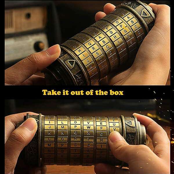 Cryptex Da Vinci Code Mini Cryptex Lock Puzzle Boxes with Hidden Compartments Anniversary Valentine's Day Romantic Birthday Gifts for Her Gifts for Girlfriend Box for Men - Image 2