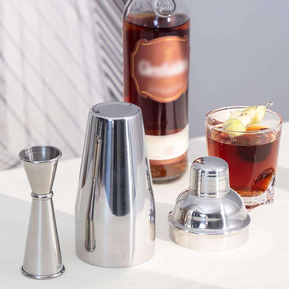 Briout Jigger for Bartending, Double Cocktail Jigger Japanese Premium 304 Stainless Steel Jigger 2 OZ 1 OZ with Measurements Inside - Image 7