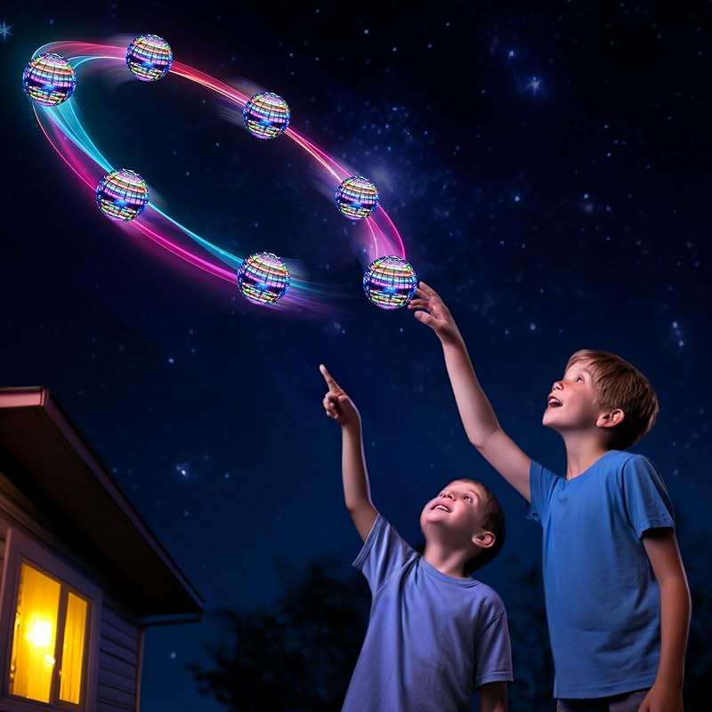 Ivtivfu Flying Orb Ball (Blue, 2026 Upgraded) with Dazzling Lights, Magic Hover Spinner, Cool Boomerang Drone, Floating Cosmic Globe, Kids Toys Gifts for 6 7 8 9 10 Year Old Boys Girls - Image 3