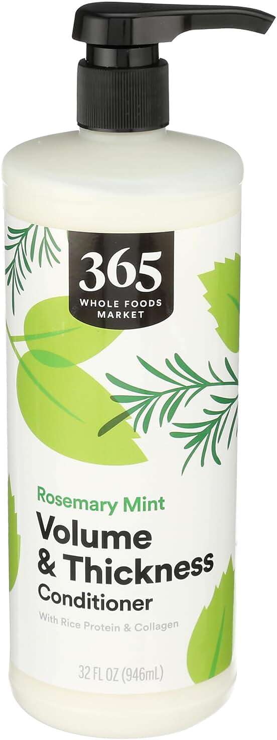 365 by Whole Foods Market, Volume & Thickness Conditioner with Rice Protein & Collagen, Rosemary Mint Scent, 32 Fl Oz - Image 2