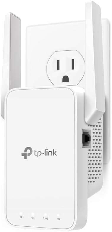 TP-Link AC1200 WiFi Extender, 2025 Wirecutter Best WiFi Extender, 1.2Gbps Home Signal Booster, Dual Band 5GHz/2.4GHz, Up to 1600 Sq.ft and 32 Devices, EasyMesh Compatible, One Ethernet Port (RE315) - Image 1