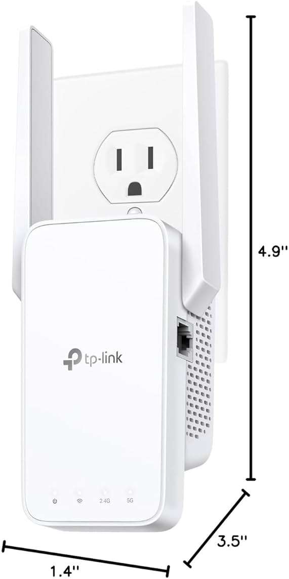 TP-Link AC1200 WiFi Extender, 2025 Wirecutter Best WiFi Extender, 1.2Gbps Home Signal Booster, Dual Band 5GHz/2.4GHz, Up to 1600 Sq.ft and 32 Devices, EasyMesh Compatible, One Ethernet Port (RE315) - Image 8