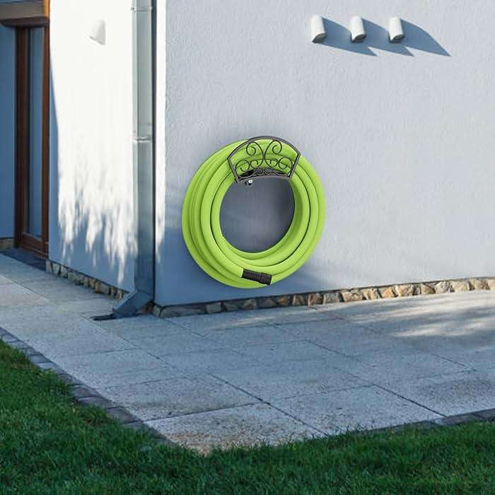 GOFORWILD Garden Hose Holder, Decorative Hose Butler Sturdy Water Hose Rack, Durable Wall Hose Hanger, Holds 125-Feet of 5/8-Inch Hose, Hose Reel, Made of Gauge Steel, 7019 - Image 2
