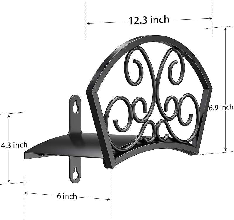 GOFORWILD Garden Hose Holder, Decorative Hose Butler Sturdy Water Hose Rack, Durable Wall Hose Hanger, Holds 125-Feet of 5/8-Inch Hose, Hose Reel, Made of Gauge Steel, 7019 - Image 3