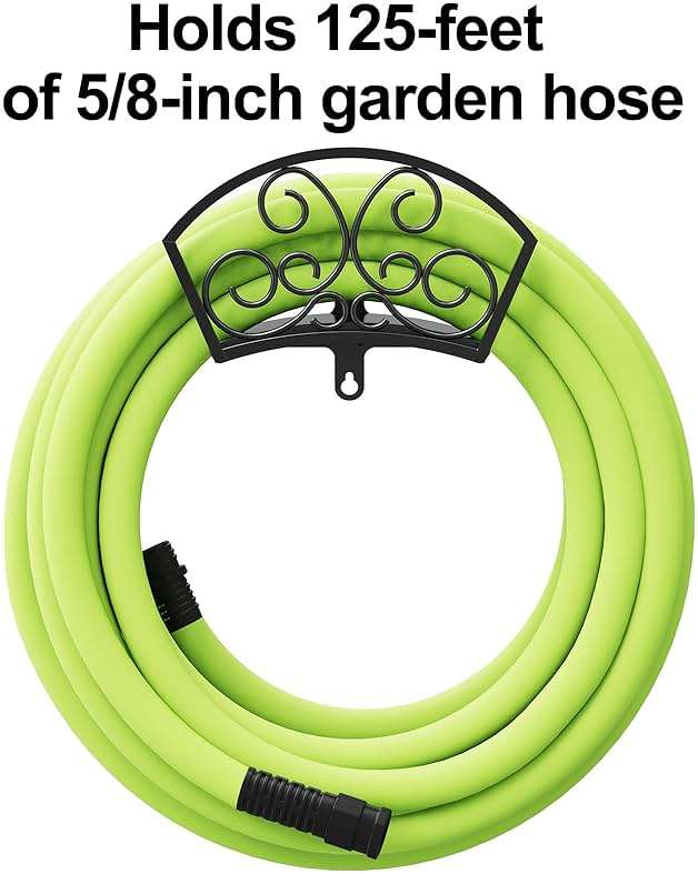 GOFORWILD Garden Hose Holder, Decorative Hose Butler Sturdy Water Hose Rack, Durable Wall Hose Hanger, Holds 125-Feet of 5/8-Inch Hose, Hose Reel, Made of Gauge Steel, 7019 - Image 4