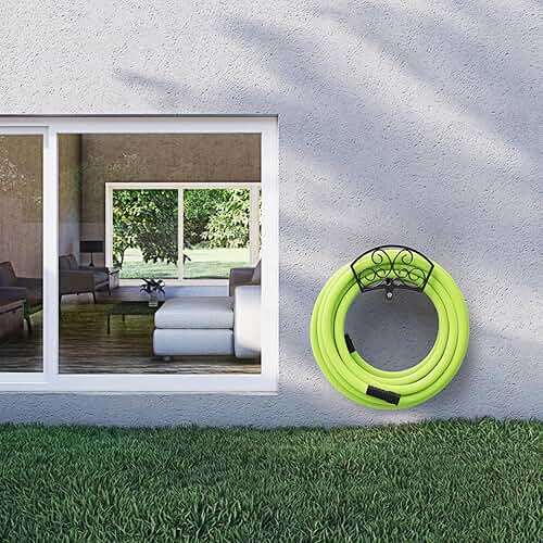 GOFORWILD Garden Hose Holder, Decorative Hose Butler Sturdy Water Hose Rack, Durable Wall Hose Hanger, Holds 125-Feet of 5/8-Inch Hose, Hose Reel, Made of Gauge Steel, 7019 - Image 5