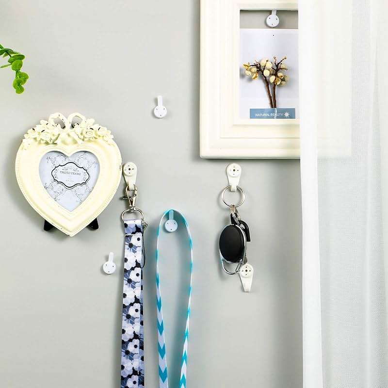 Jetec 50 Pcs Plastic Hardwall Hanger Hooks, Non-Mark Hook, Concrete Non-Trace Hanging Kit, Invisible Nail Wall Hangers for Photos, Small Frames, Hats, Keys(Not for Large or Heavy Frames) - Image 2