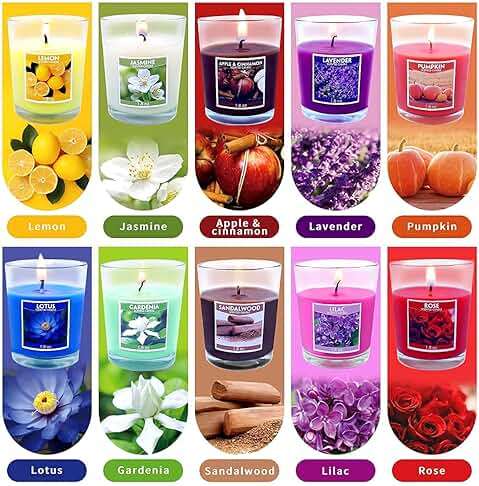 20 Packs Scented Aromatherapy Candle with 10 Fragrances, 1.8 Oz Soy Votive Candle for Home Decoration, Candle Gifts Baskets for Christmas Thanksgiving Anniversary - Image 6