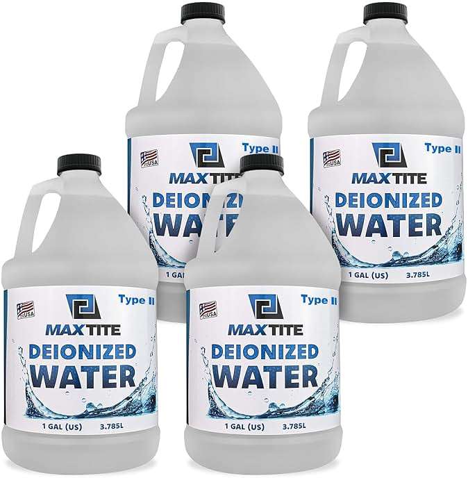MAXTITE Type II Deionized Water - Laboratory Grade (4 Gallons) - Image 1