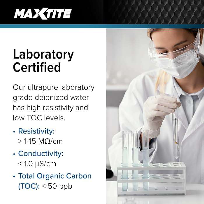 MAXTITE Type II Deionized Water - Laboratory Grade (4 Gallons) - Image 5