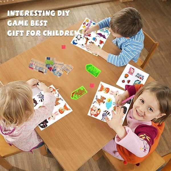 Labeol Diamond Art Kits for Kids Boys and Girls Ages 6-8-10-12 Easy to DIY Creative Diamond Art Sticker Craft by Numbers Kits for Kids and Adult Beginners (Animal) - Image 3