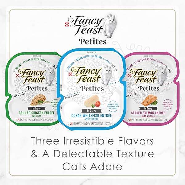 Purina Fancy Feast Gourmet Wet Cat Food Variety Pack, Petites Gravy Collection, break-apart tubs, 48 servings - (Pack of 24) 2.8 oz. Tubs - Image 2