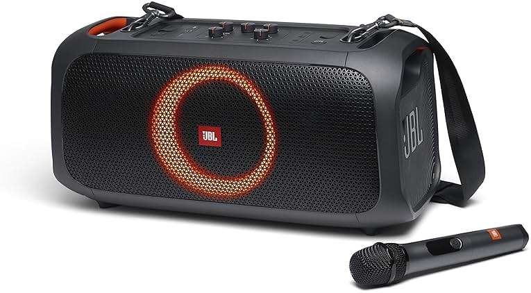 JBL PartyBox On-The-Go Portable Party Speaker with Built-in Lights Black (Renewed) - Image 1