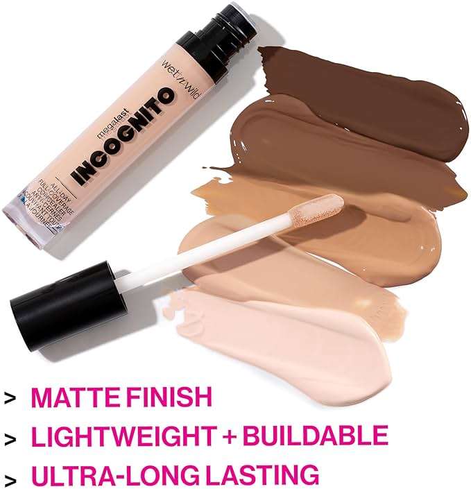 wet n wild Mega Last Incognito All-Day Full Coverage Liquid Matte Concealer, Light Beige, 0.18 Ounce - Image 2