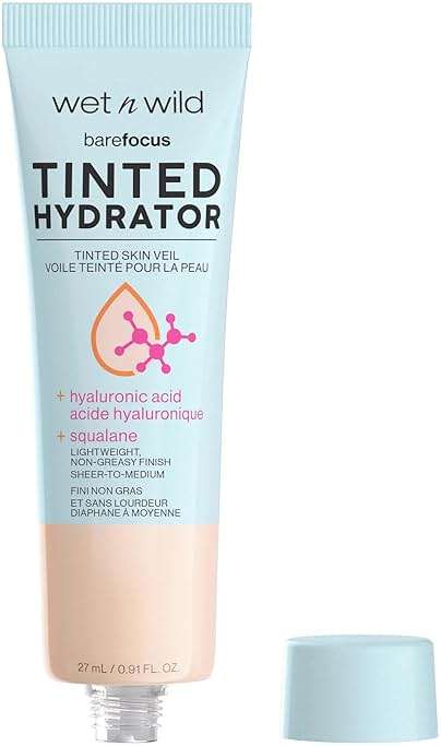wet n wild Bare Focus Tinted Hydrator Tinted Skin Veil, Lightweight Buildable Coverage with Hyaluronic Acid & Vegan Squalane, Sheer-to-Medium Coverage, Semi-Matte Finish, Cruelty-Free - Light Medium - Image 2