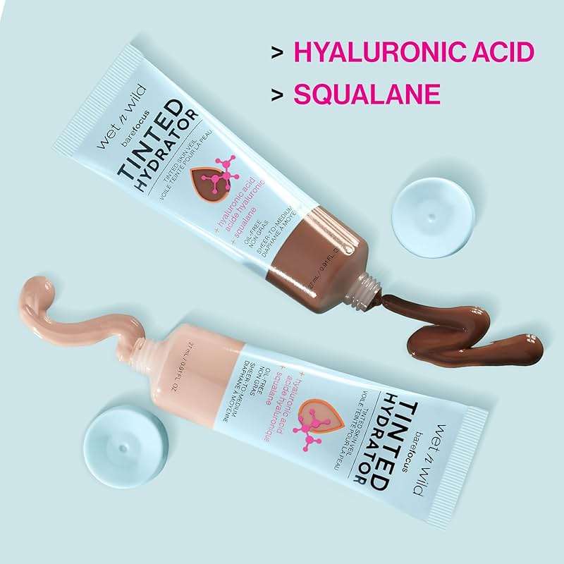 wet n wild Bare Focus Tinted Hydrator Tinted Skin Veil, Lightweight Buildable Coverage with Hyaluronic Acid & Vegan Squalane, Sheer-to-Medium Coverage, Semi-Matte Finish, Cruelty-Free - Light Medium - Image 5