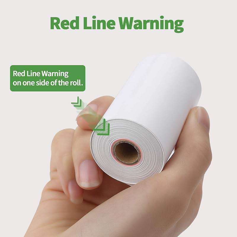 MUNBYN 2 1/4" inch x 50'ft Thermal Paper (50 Rolls), BPA Free Receipt Paper, 58mm Thermal Receipt Papers Fits All 58mm Thermal POS Printer, Square Terminal Credit Card Machines printers clearly - Image 8