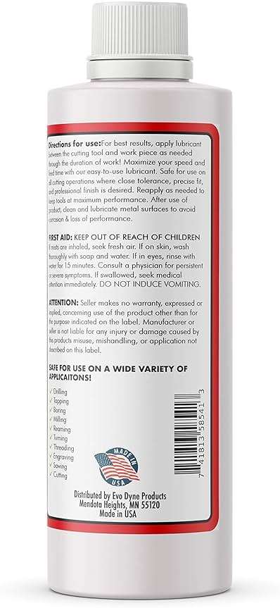 Cutting Oil, Cutting Fluid 8-OZ, Made in The USA | Cutting Oil for Drilling, Tapping, Milling | Professional Grade Fluid - Safe on Metal & Glass by Evo Dyne - Image 8