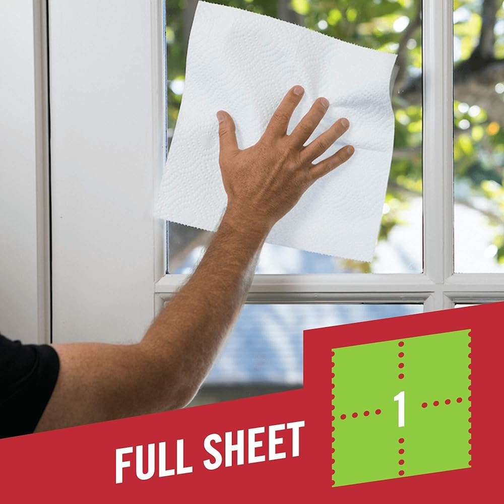 Brawny Flex Paper Towels, 8 Triple Rolls = 24 Regular Rolls, Tear-A-Square, 3 Sheet Size Options, Quarter Size Sheets - Image 7