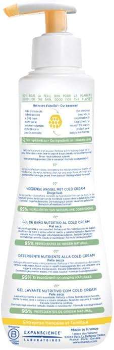 Mustela Baby Nourishing Cleansing Gel – Hair & Body Wash for Dry Skin - with Natural Avocado, Cold Cream & Beeswax - 10.14 fl. oz. - Image 2