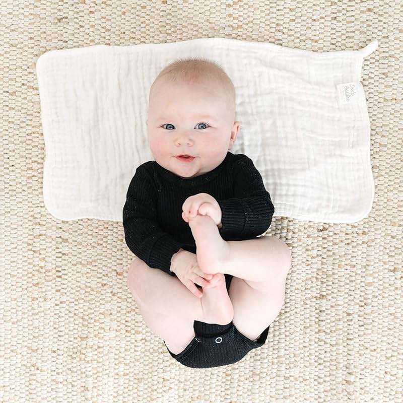 Dodo Babies Baby Muslin Burp Cloths 5 Pack 2 Pacifier Clips + Pacifier Case, 100% Cotton Large 20" by 10" Hand Washcloths, 6 Layers Extra Absorbent and Soft, Excellent Baby Shower/Registry Gift - Image 6