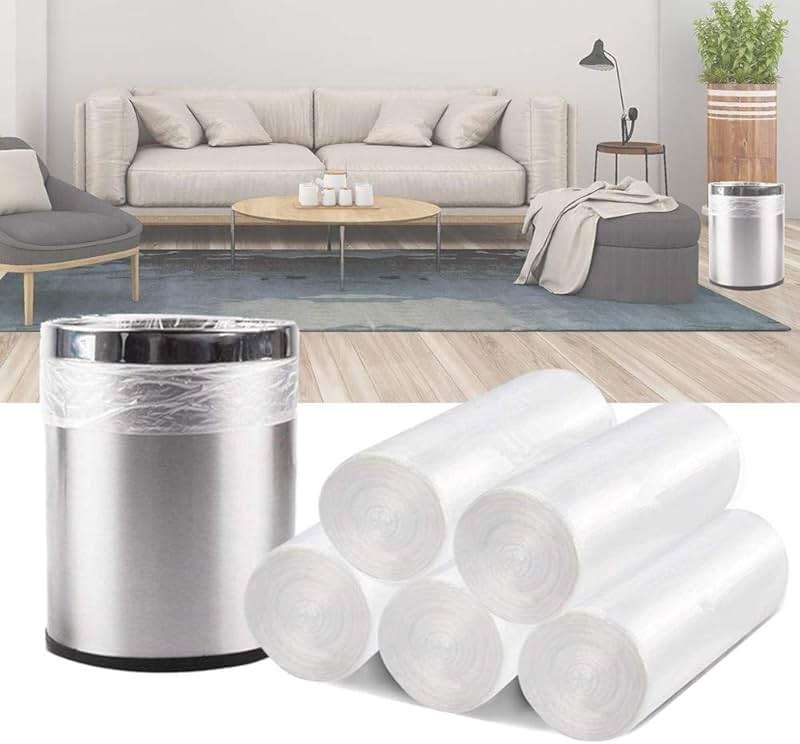 Small Trash Bags, Magesh 4 Gallon Trash Bag/Small Garbage Bags, Strong Wastebasket Liners for Bathroom Bedroom Office Trash Can, Clear 200 Counts - Image 2