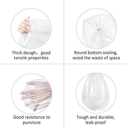Small Trash Bags, Magesh 4 Gallon Trash Bag/Small Garbage Bags, Strong Wastebasket Liners for Bathroom Bedroom Office Trash Can, Clear 200 Counts - Image 5