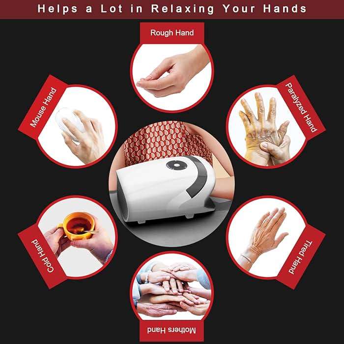 Xllent Hand Massager with Compression & Heating,Mothers Day Gifts for Him and Her,Electric Hand Massager for Arthritis and Carpal Tunnel,Gifts for Women Men Her Him(White) - Image 5