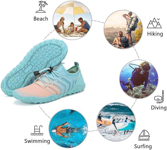WateLves Water Shoes Mens Womens Barefoot Beach Swim Shoes Quick-Dry Aqua Socks Pool Shoes for Surf Yoga Water Aerobics - Image 8