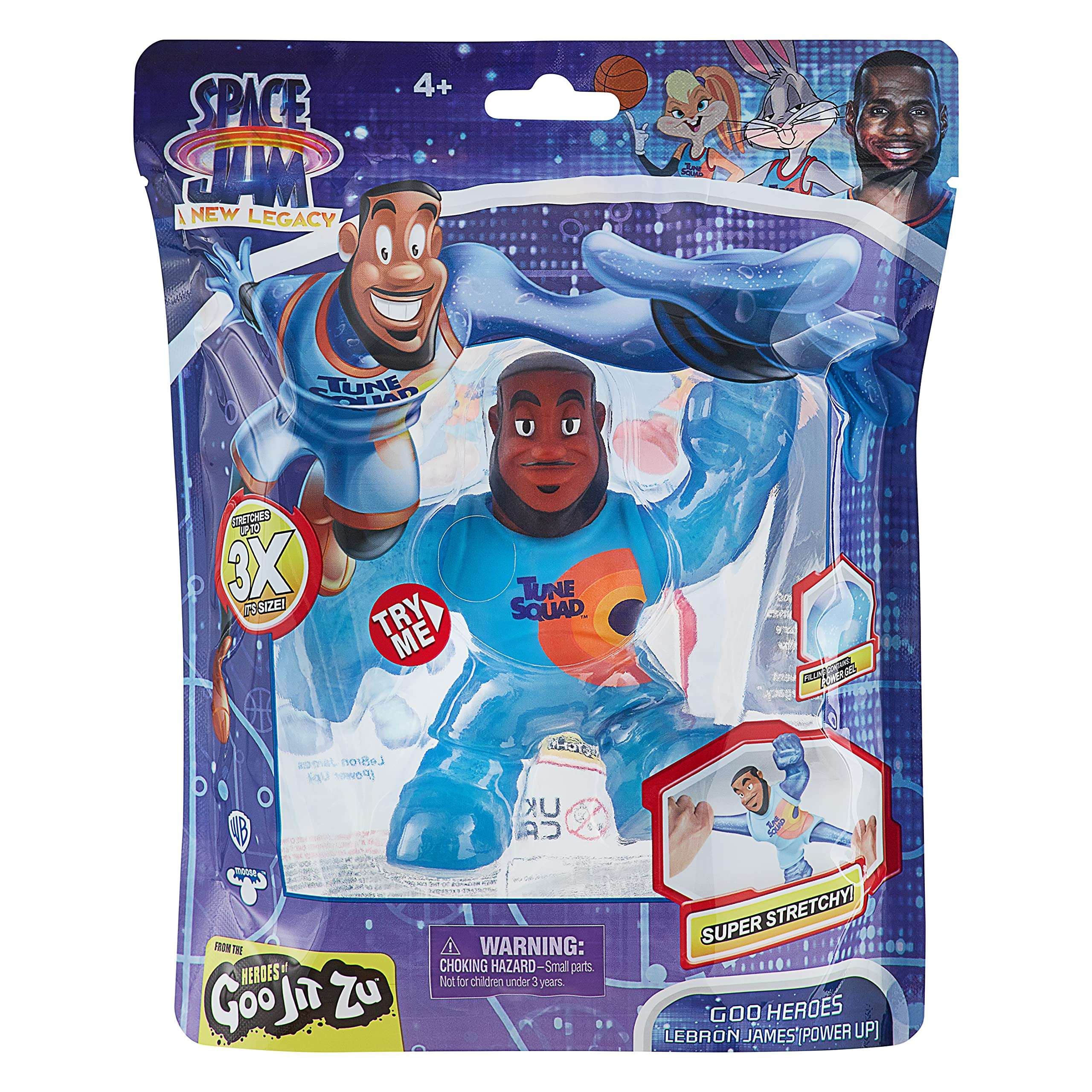Heroes of Goo JIT Zu – Space Jam: A New Legacy - 5" Stretchy Goo Filled Action Figure - Lebron James (Power Up) - Image 3