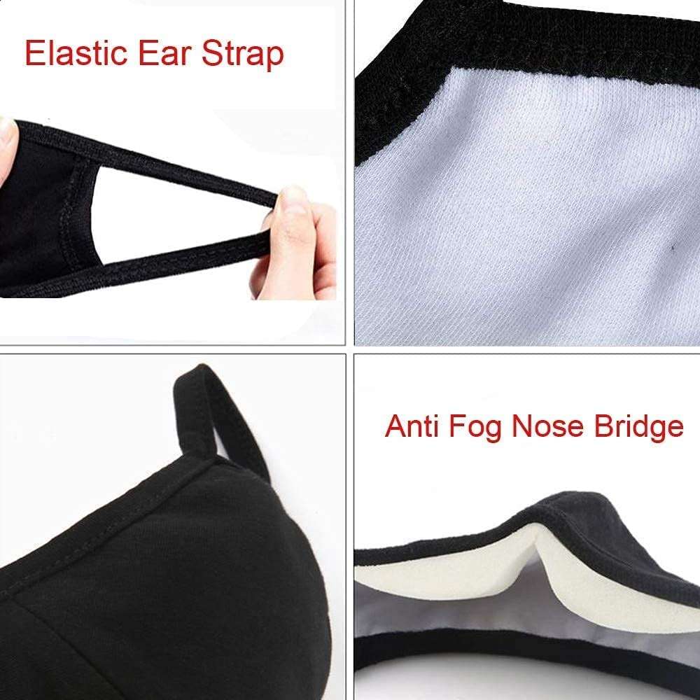 comfso 5 Pack Cute Heart Cloth Face Masks, Face Masks Reusable and Breathable Face Cotton Covering with Nose Bridge Wire for Men Women Adult - Image 4