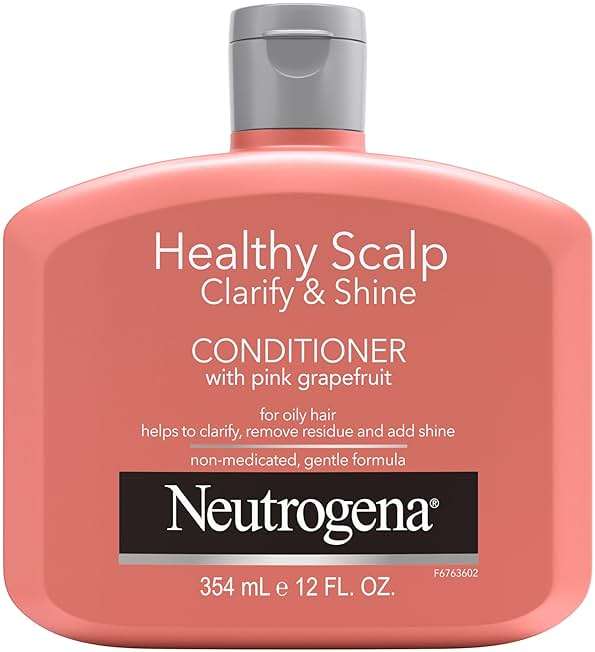 Neutrogena Exfoliating Healthy Scalp Clarify & Shine Conditioner for Oily Hair and Scalp, Anti-Residue Conditioner with Pink Grapefruit, Paraben & Phthalate-Free, Color-Safe, 12 Fl Oz - Image 1