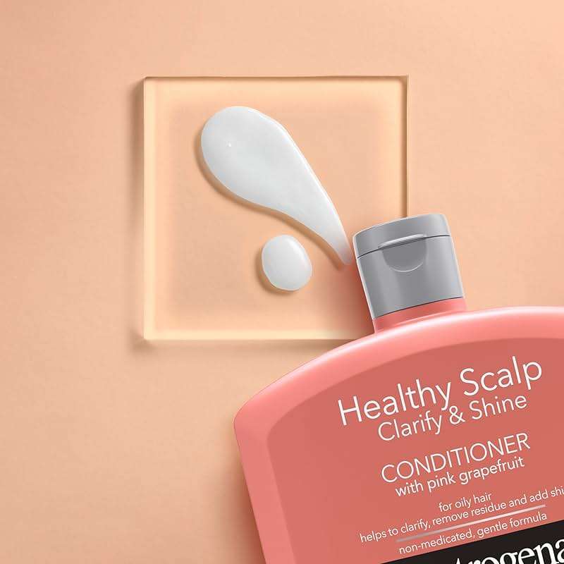 Neutrogena Exfoliating Healthy Scalp Clarify & Shine Conditioner for Oily Hair and Scalp, Anti-Residue Conditioner with Pink Grapefruit, Paraben & Phthalate-Free, Color-Safe, 12 Fl Oz - Image 7