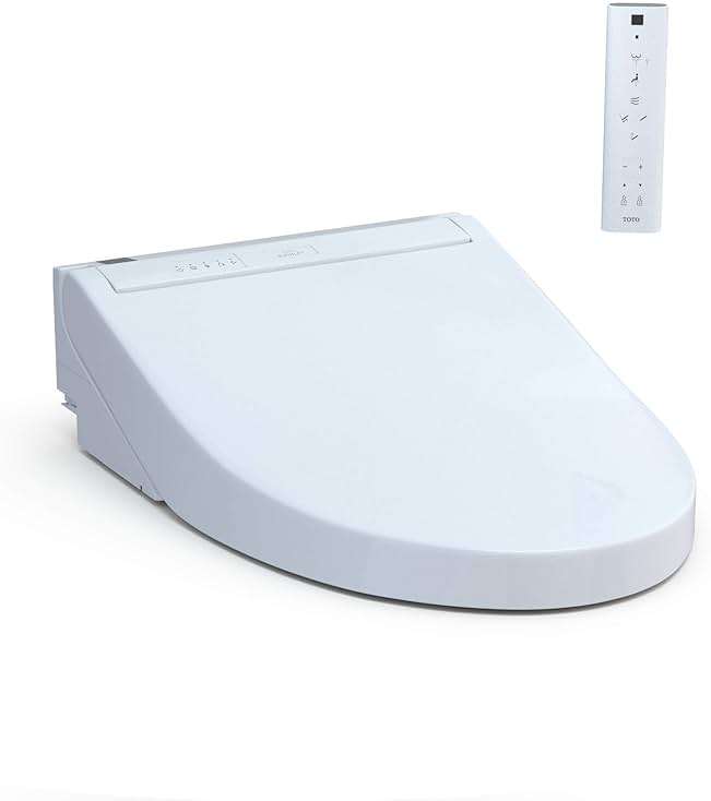 TOTO® WASHLET® C5 Electronic Bidet Toilet Seat with PREMIST and EWATER+ Wand Cleaning, Elongated, Cotton White - SW3084#01 - Image 1