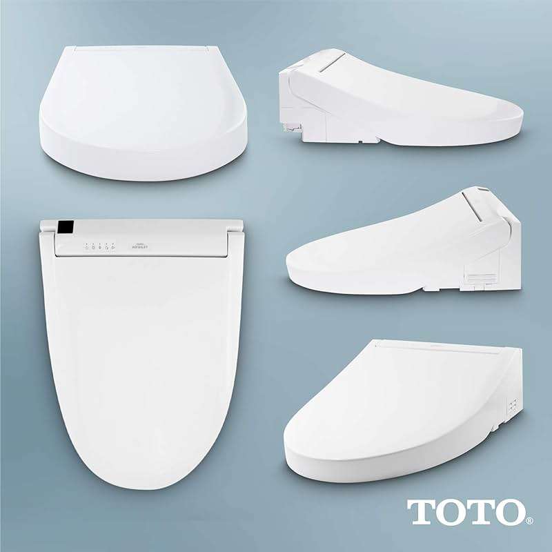 TOTO® WASHLET® C5 Electronic Bidet Toilet Seat with PREMIST and EWATER+ Wand Cleaning, Elongated, Cotton White - SW3084#01 - Image 6