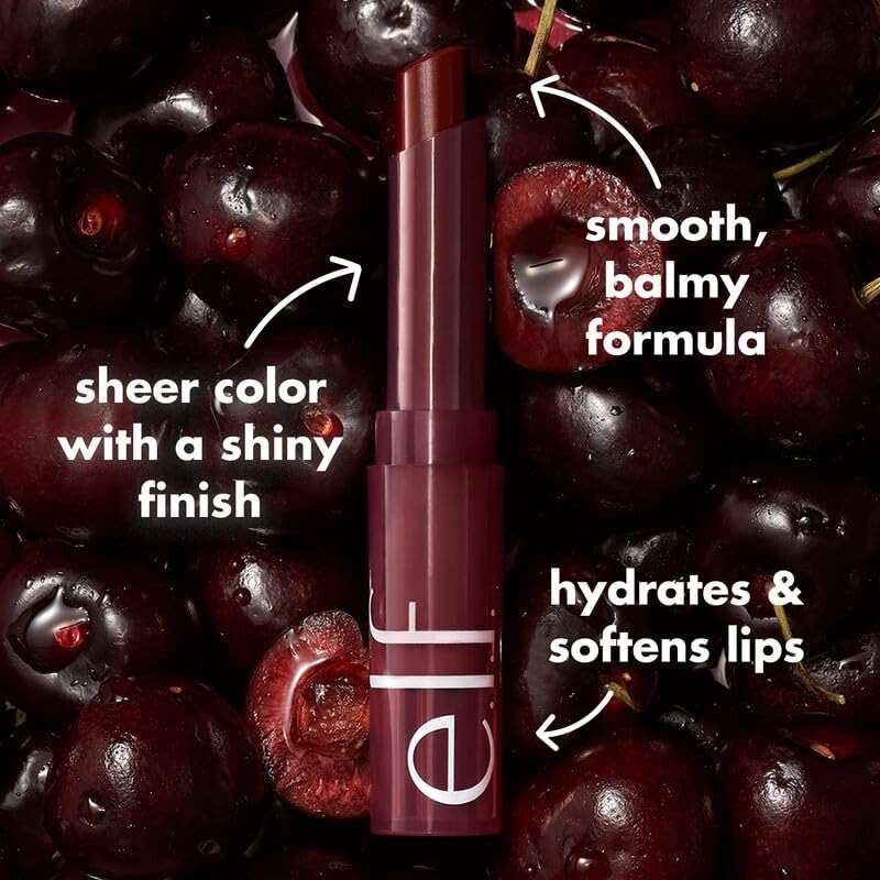 e.l.f. Sheer Slick Lipstick, Hydrating Lipstick For Sheer Color With A Shiny Finish, Infused With Vitamin E, Vegan & Cruelty-free, Black Cherry - Image 6