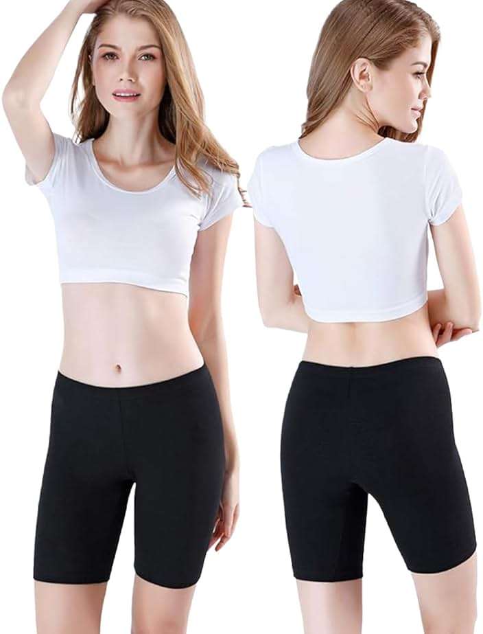 wirarpa Women's Cotton Boy Shorts Underwear Anti Chafing Soft Biker Short Plus Boy Shorts Panties 4 Pack - Image 6