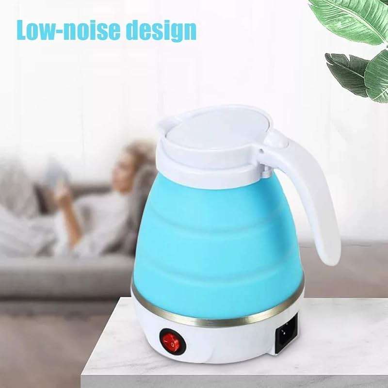UpdateClassic Travel Portable Foldable Electric Kettle, 0.6L Small Collapsible Hot Water Boiler For Coffee Tea (Blue) - Image 3
