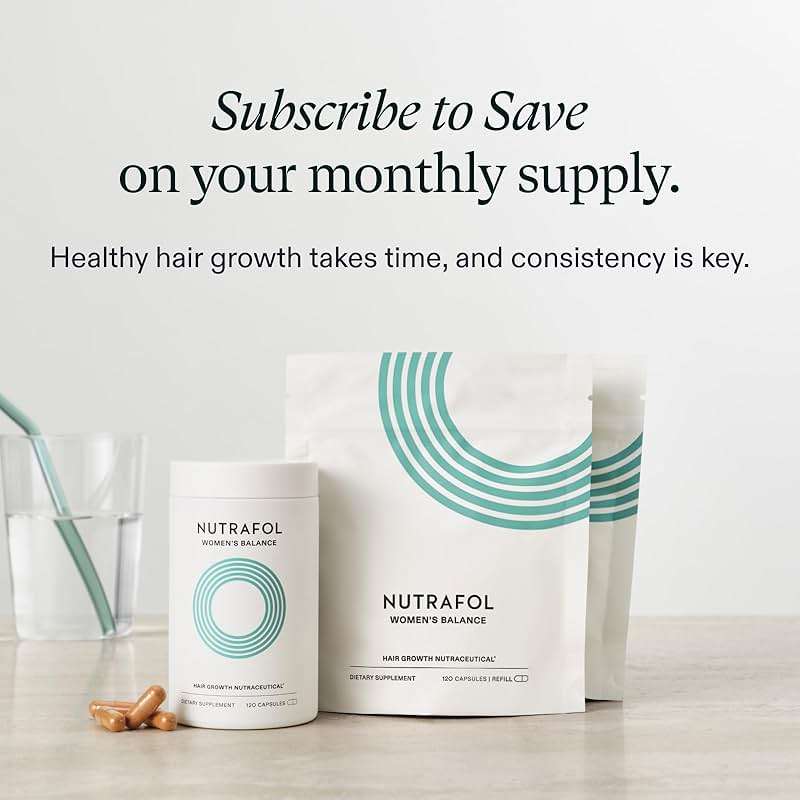 Nutrafol Women's Balance Hair Growth Supplements, Dermatologist Recommended, Ages 45 and Up, Clinically Proven for Visibly Thicker Hair and Scalp Coverage - 2 Month Supply, Pack of 2 - Image 7