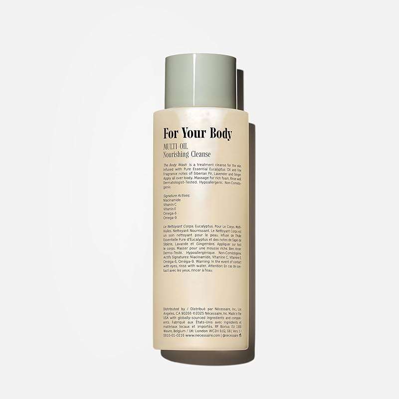 Nécessaire The Body Wash Eucalyptus — Multi-Oil Shower Gel Body Wash for Women + Men. Non-Comedogenic + Hypoallergenic for Sensitive Skin with Niacinamide. 8.4 fl oz. - Image 2