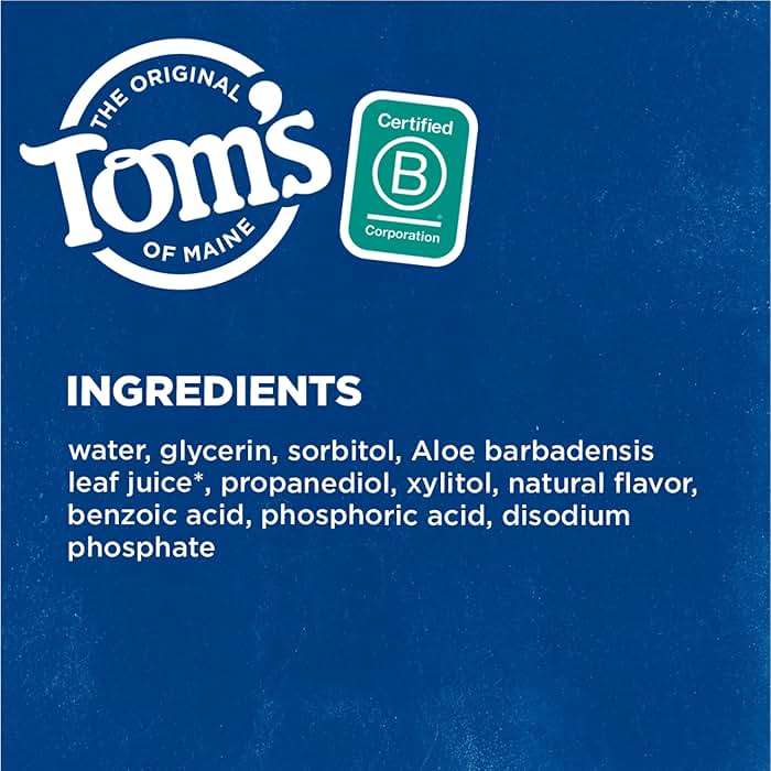 Tom's Of Maine Whole Care Natural Fluoride Mouthwash, Fresh Mint, 16 Oz (Pack of 3) (Packaging May Vary) - Image 6