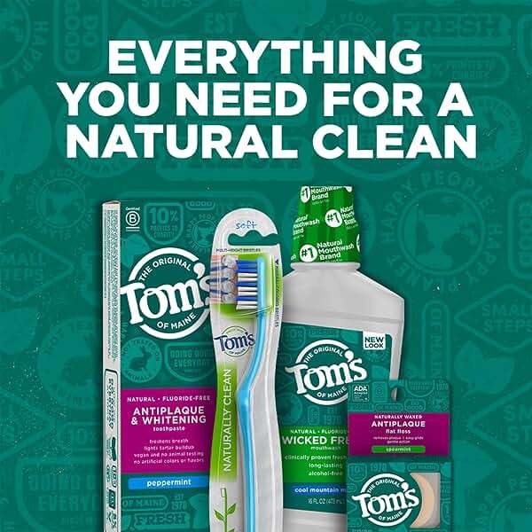 Tom's Of Maine Whole Care Natural Fluoride Mouthwash, Fresh Mint, 16 Oz (Pack of 3) (Packaging May Vary) - Image 7