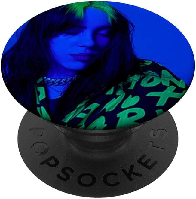 Official Billie EIlish Downward Glance Photo PopSockets Standard PopGrip - Image 1